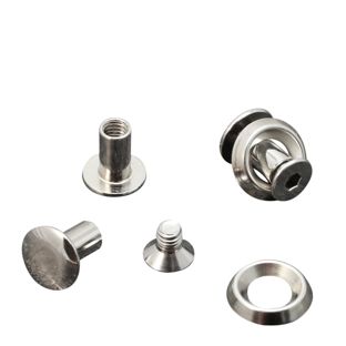 Buchschrauben mit Rosettenscheibe, 10 mm, vernickelt 