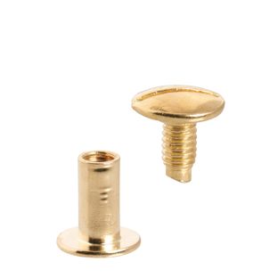 Buchschrauben, Messing 11 mm | Hülse glatt, Schraube geschlitzt 