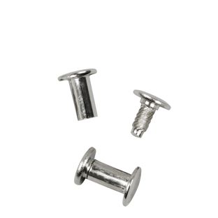 Buchschrauben mit Einpresskopf, vernickelt 14 mm