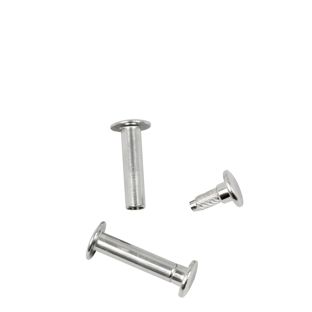 Buchschrauben mit Einpresskopf, vernickelt 21 mm
