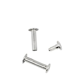 Buchschrauben mit Einpresskopf, vernickelt 22 mm