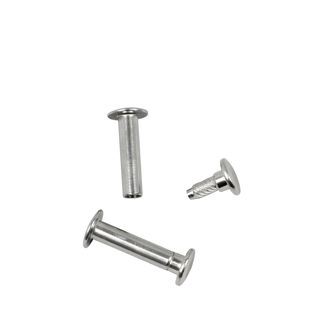 Buchschrauben mit Einpresskopf, vernickelt 23 mm