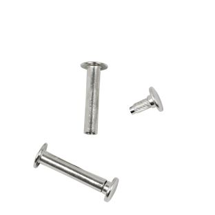 Buchschrauben mit Einpresskopf, vernickelt 29 mm