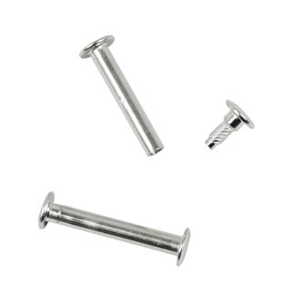 Buchschrauben mit Einpresskopf, vernickelt 33 mm