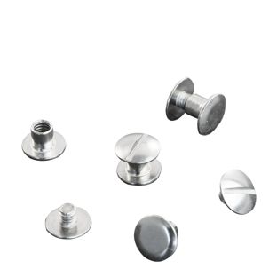 Buchschrauben, vernickelt Hülse glatt, Schraube geschlitzt | 5 mm