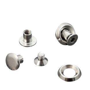 Buchschrauben mit Rosettenscheibe, 6 mm, vernickelt 