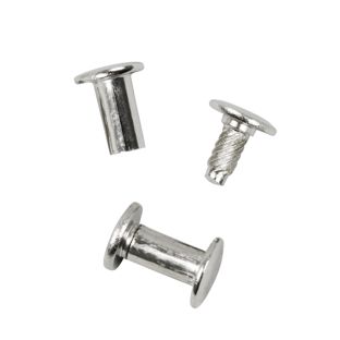Buchschrauben mit Einpresskopf, vernickelt 9 mm