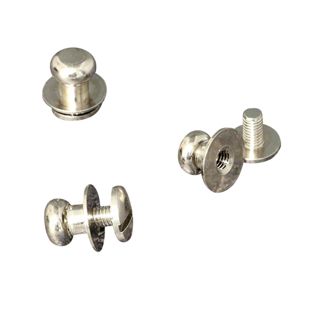 Knopfnieten zum Anschrauben, 7 mm, vernickelt 
