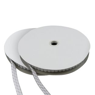 Klettpunkte auf Rolle, Set - Haken & Flausch  | 10 mm | weiß 