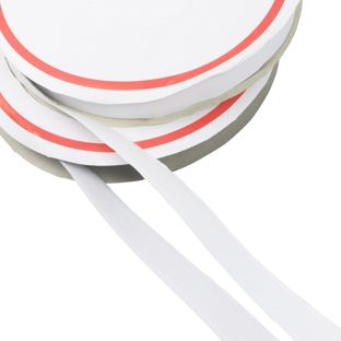 Klettband selbstklebend, Set aus 25 m Flauschband und 25 m Hakenband 25 mm | weiß 