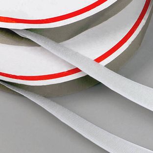 Klettband selbstklebend, Set aus 25 m Flauschband und 25 m Hakenband 30 mm | weiß 