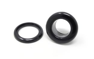 Kunststoffösen schwarz | #3 (⌀ 11,8 mm)