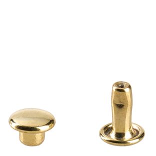 Hohlnieten Doppelkopf gold | 6 mm