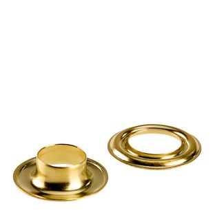 Planenösen, rostfrei, selbstschneidend, Messing Rundösen #2 (⌀ 9,2 mm)  | gold 