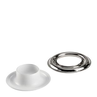 Planenösen, rostfrei, selbstschneidend, Messing weiß, silber | Rundösen #2 (⌀ 9,2 mm)