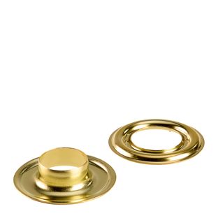 Planenösen, rostfrei, selbstschneidend, Messing Rundösen #3 (⌀ 11,3 mm)  | gold 
