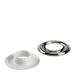 Planenösen, rostfrei, selbstschneidend, Messing Rundösen #3 (⌀ 11,3 mm)  | weiß|silber 
