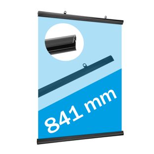 Posterklemmschienen Kunststoff, aufklappbar 841 mm | schwarz 