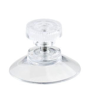 Saugnäpfe mit Rändelmutter Rändelmutter aus transparentem Kunststoff | 30 mm | M4, 6 mm lang