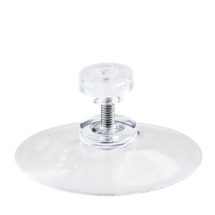 Saugnäpfe mit Rändelmutter 50 mm | M4, 10 mm lang  | Rändelmutter aus transparentem Kunststoff 