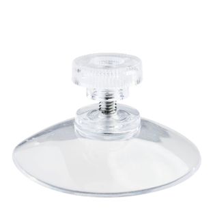 Saugnäpfe mit Rändelmutter 50 mm | M4, 6 mm lang  | Rändelmutter aus transparentem Kunststoff 