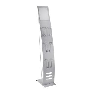 Broschürenständer TEC-ART Ständer schmal mit Magnetrahmen und Prospektfächern 
