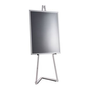 Mobile Staffelei aus Aluminium mit Klapprahmen  weiß  | 1500 mm | A1 594 x 841 mm 