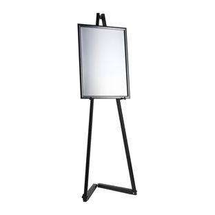 Mobile Staffelei aus Aluminium mit Klapprahmen  schwarz  | 1500 mm | A2 420 x 594 mm 
