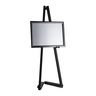 Mobile Staffelei aus Aluminium mit Klapprahmen  schwarz  | 1000 mm | A3 297 x 420 mm 