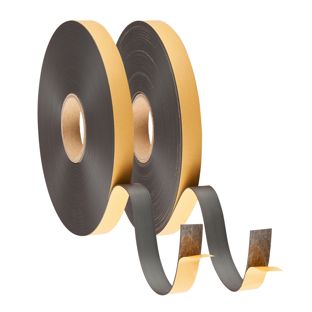 Magnetband mit Gegenstück, selbstklebend A+B (SET) - Standardkleber  | 25.4 mm