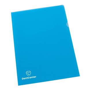 Sichthüllen A4 bedruckt PP 1-farbig | Siebdruck | blau | PP | 120 µm | genarbt