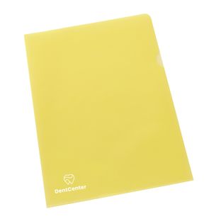 Sichthüllen A4 bedruckt PP 1-farbig | Siebdruck | gelb | PP | 120 µm | genarbt