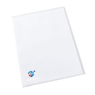 Sichthüllen A4 bedruckt PP 4-farbig | Siebdruck | transparent | PP | 120 µm | genarbt