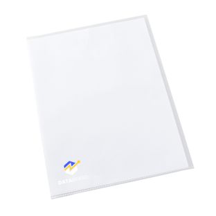 Sichthüllen A4 bedruckt PP 3-farbig | Siebdruck | transparent | PP | 150 µm | genarbt