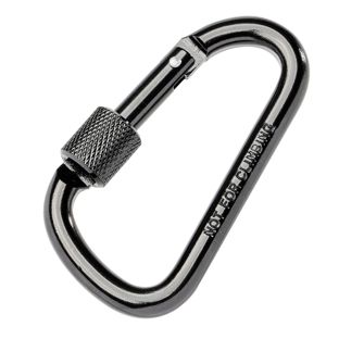 Schraubkarabiner, 75 mm schwarz 