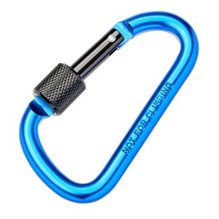 Schraubkarabiner, 75 mm blau 