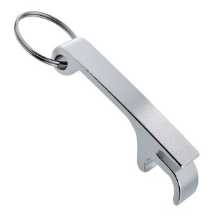 Flaschenöffner Schlüsselanhänger mit Dosenöffner silber 