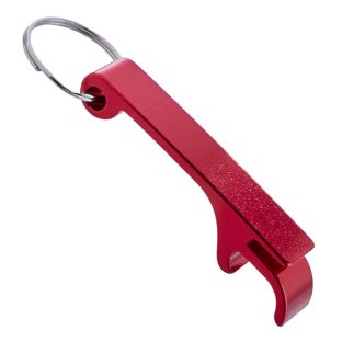Flaschenöffner Schlüsselanhänger mit Dosenöffner rot 