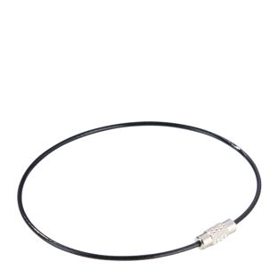 Drahtseilverbinder mit Drehverschluss, farbig ummantelt schwarz | 220 mm