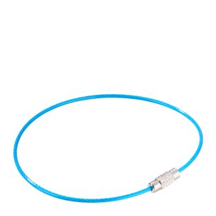 Drahtseilverbinder mit Drehverschluss, farbig ummantelt blau  | 220 mm