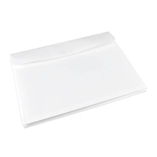Dokumententasche A4, mit Klettverschluss und Dehnfalte bis 400 Blatt, PP-Folie, weiß 