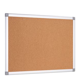 Pinnwand Kork mit Aluminiumrahmen 60 x 45 cm 