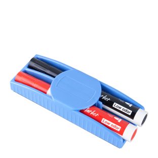 Tafelwischer, magnetisch, mit 2 Markern 