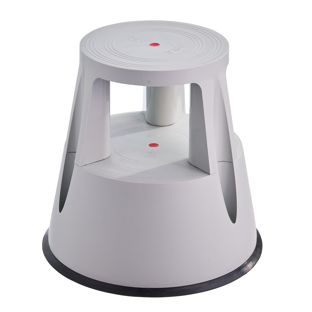Rollhocker Kunststoff, 2 Stufen grau 