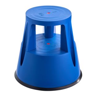 Rollhocker Kunststoff, 2 Stufen blau 