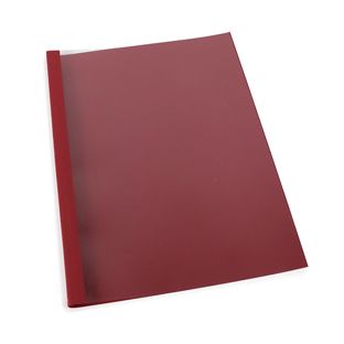 Thermobindemappe A4 mit Schlitz, Leinenkarton, 60 Blatt, rot | 6 mm | 230 m