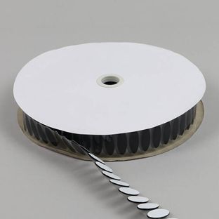 Klettpunkte oval, paarweise Haken und Flausch schwarz  | Rolle mit 1.700 Paar 