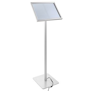 Infoständer A3 LED mit Klapprahmen silber 