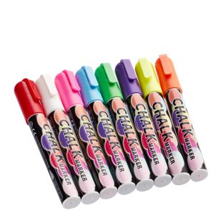 Kreidestift Set, 8 Stück, abwischbar 