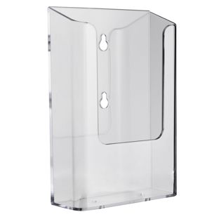 Wandprospekthalter, Polystyrol, transparent PTXD, 1 x 1/3 A4  | transparent 